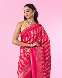 Mohey Women Pink Hue Banarasi Saree