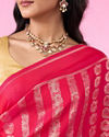 Mohey Women Pink Hue Banarasi Saree