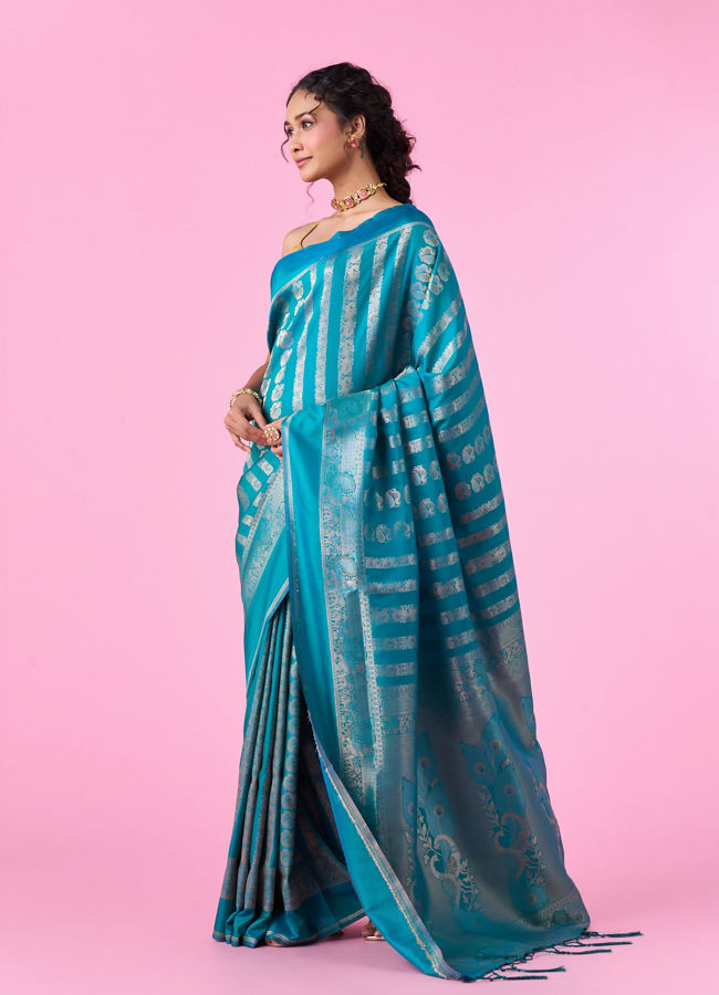 Mohey Women Emerald Elegance Banarasi Saree