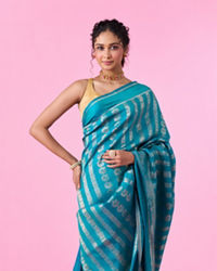 Mohey Women Emerald Elegance Banarasi Saree