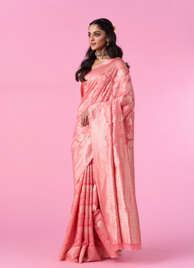 Mohey Women Gajree Pink Elegance Saree