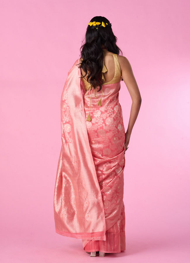 Mohey Women Gajree Pink Elegance Saree