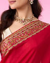 Mohey Women Majestic Radiance Red Saree