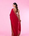 Mohey Women Majestic Radiance Red Saree