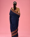 Mohey Women Indigo Blue Luminaire Saree