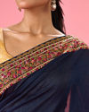 Mohey Women Indigo Blue Luminaire Saree