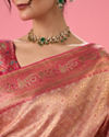 Mohey Women Radiant Rani Pink Banarasi Saree