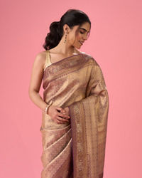 Mohey Women Majestic Purple Elegance Banarasi Saree