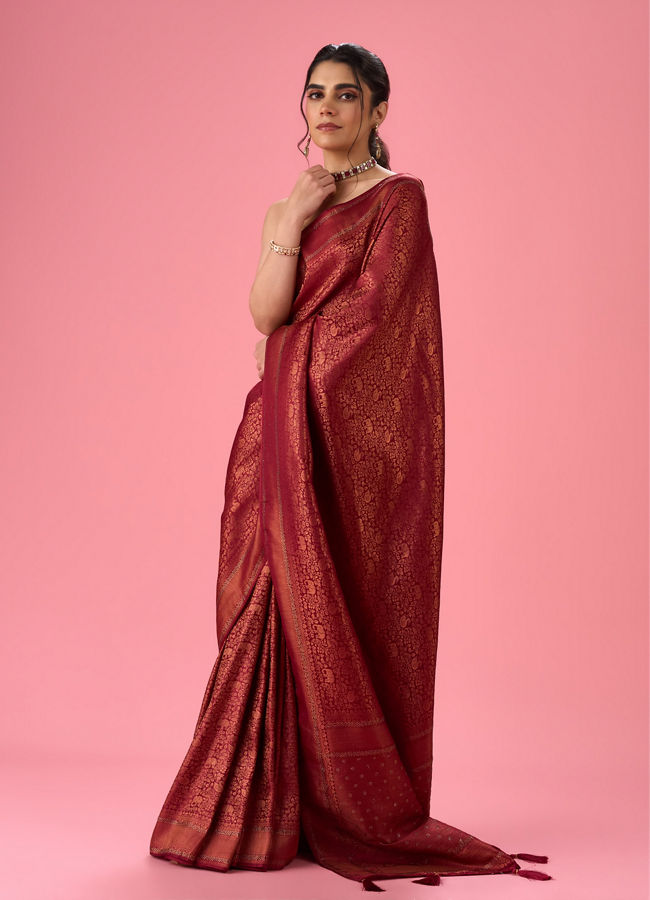Mohey Women Maroon Hues of Elegance Saree