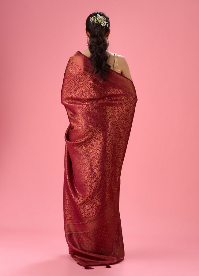 Mohey Women Maroon Hues of Elegance Saree