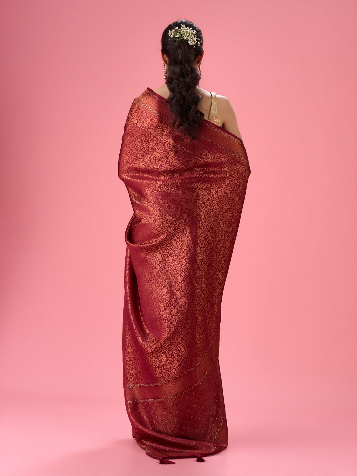 Mohey Women Maroon Hues of Elegance Saree