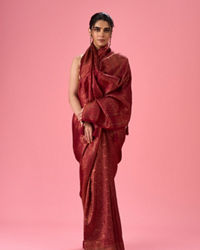 Mohey Women Maroon Hues of Elegance Saree