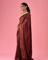Mohey Women Wine Treasure Opulence Banarasi Saree