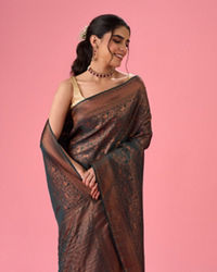 Mohey Women Enthralling Blue Banarasi Saree