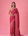 Radiant Pink Banarasi Saree