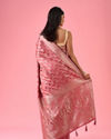 Mohey Women Dusty Pink Elegance Banarasi Saree