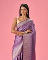 Mohey Women Elegant Purple Opulence Banarasi Saree