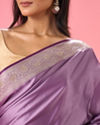 Mohey Women Elegant Purple Opulence Banarasi Saree