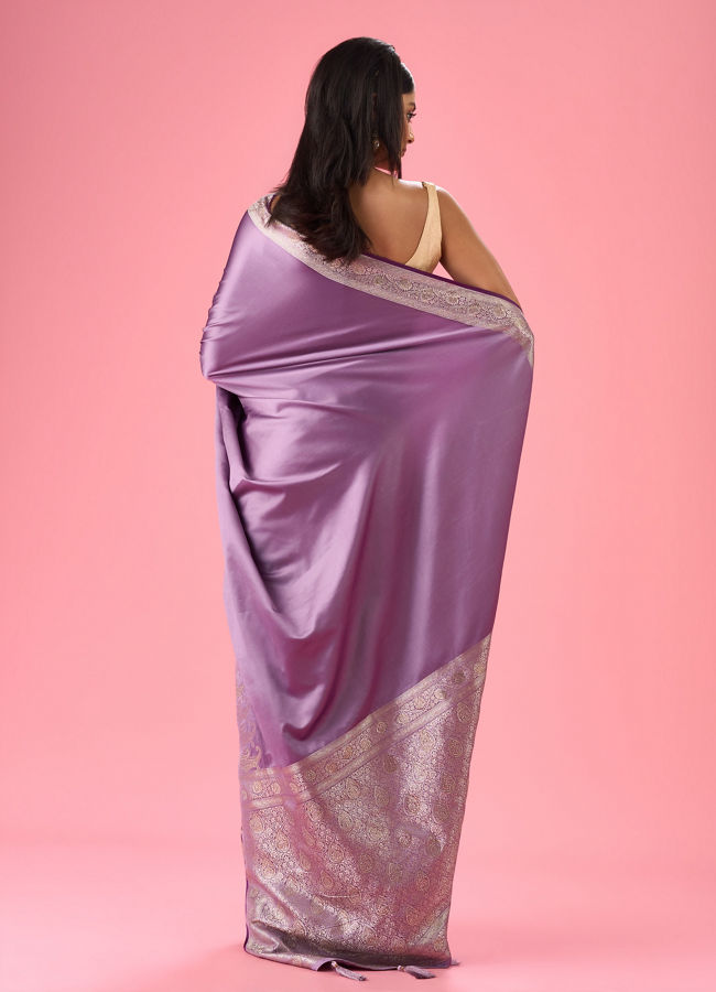 Mohey Women Elegant Purple Opulence Banarasi Saree