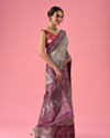 Mohey Women Dramatic Grey Saree