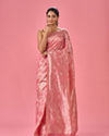 Blushing Pink Art Silk Saree