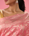 Mohey Women Blushing Pink Art Silk Saree