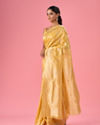Mohey Women Glowing Yellow Festive Saree