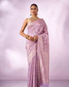Mohey Women Lilac Silk Saree with Weave Design