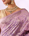 Mohey Women Lilac Silk Saree with Weave Design