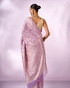 Mohey Women Lilac Silk Saree with Weave Design