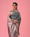 Mohey Women Regal Blue Extravagance Saree
