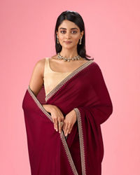 Mohey Women Wine Enchantment Saree