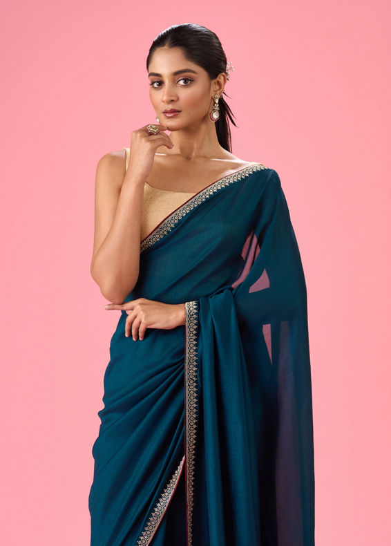 Mohey Women Regal Blue Saree