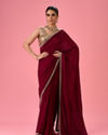 Wine Hued Elegance Saree