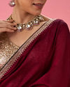 Mohey Women Wine Hued Elegance Saree