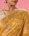 Mohey Women Vibrant Solstice Yellow Saree