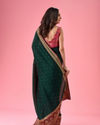 Mohey Women Chic Bottle Green Saree