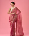 Pink Elegance Organza Saree