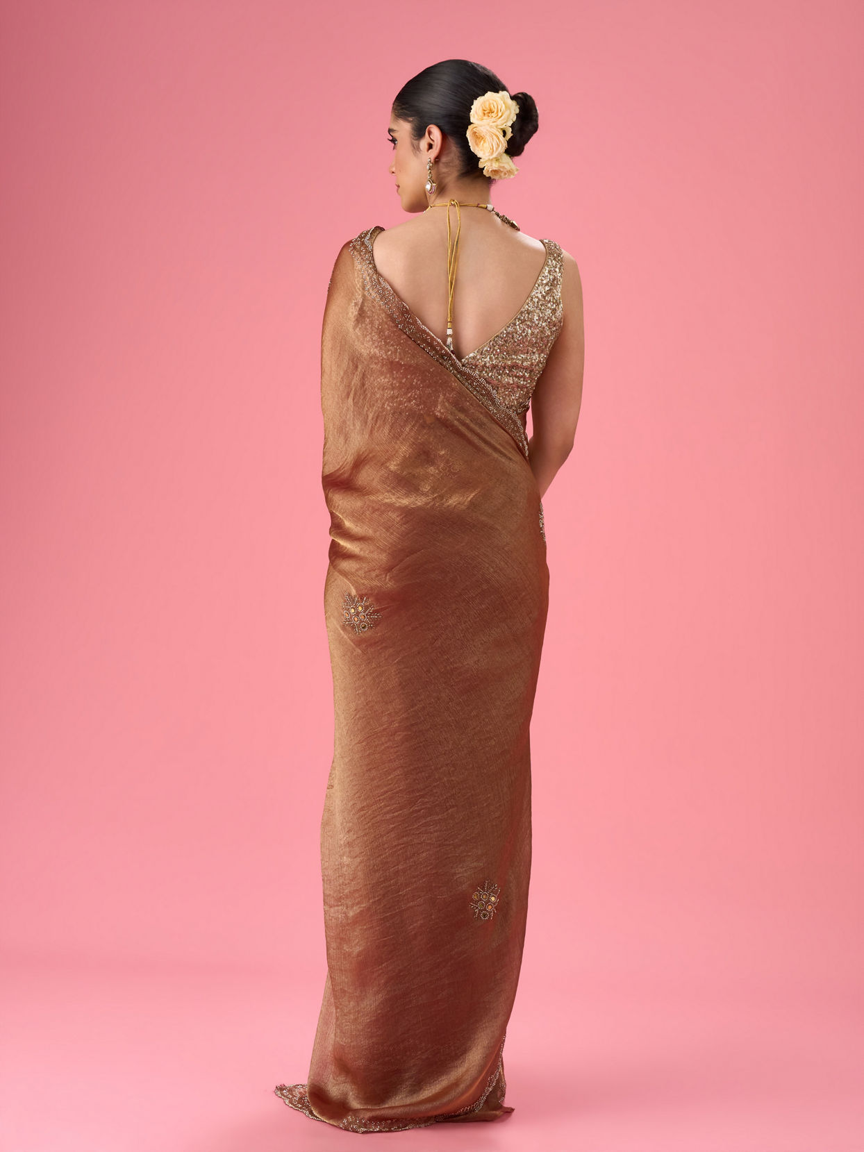 Mohey Women Gajree Pink Elegance Saree