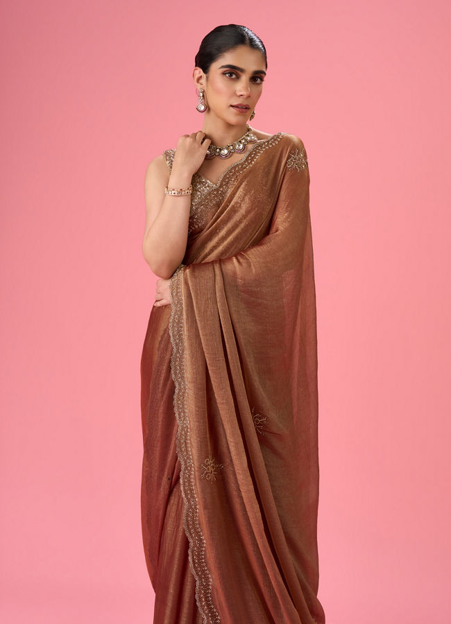 Mohey Women Gajree Pink Elegance Saree