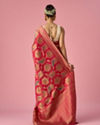 Mohey Women Pink Silk Banarasi Saree with Weave Design