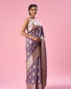 Mohey Women Purple Art Silk Saree with Weave Design