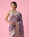 Mohey Women Purple Art Silk Saree with Weave Design