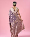 Mohey Women Purple Art Silk Saree with Weave Design