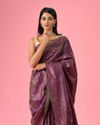 Mohey Women Purple Elegance Banarasi Saree