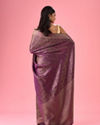 Mohey Women Purple Elegance Banarasi Saree