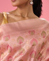 Mohey Women Pink Nuptial Glamour Banarasi Saree