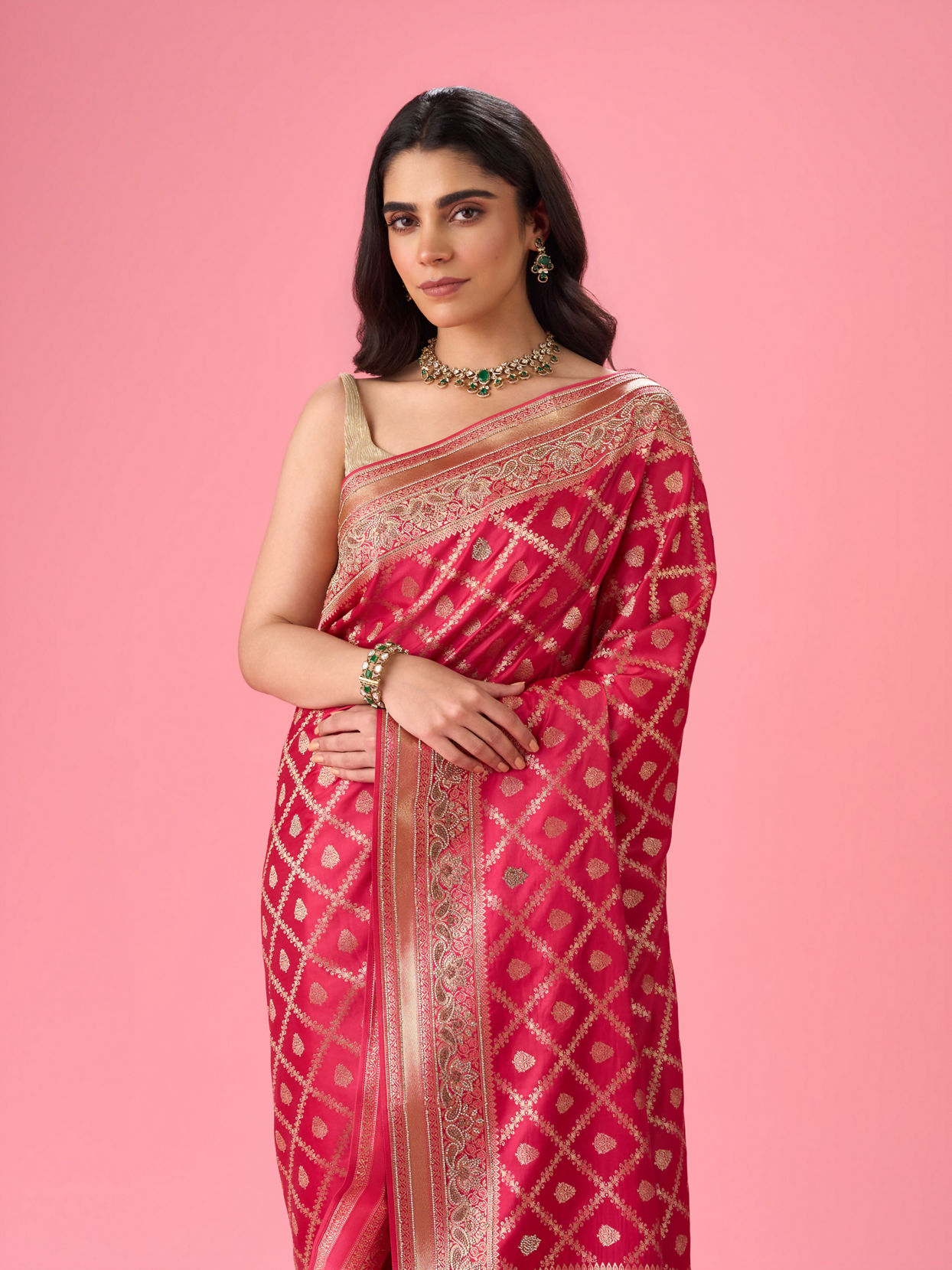 Mohey Women Regal Pink Saree