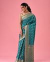 Mohey Women Ravishing Rama Green Banarasi Saree