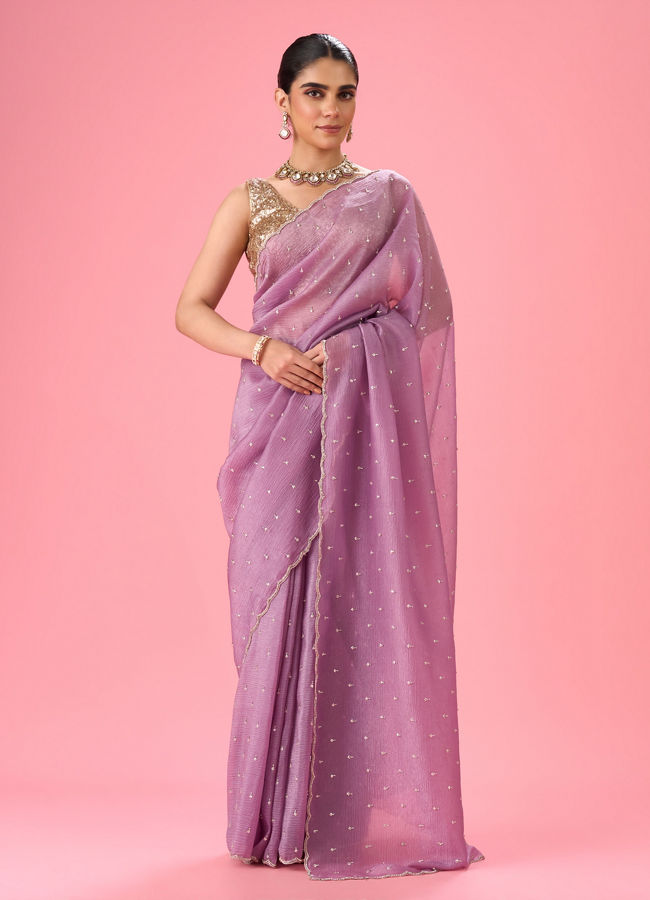 Mohey Women Royal Purple Elegance Saree